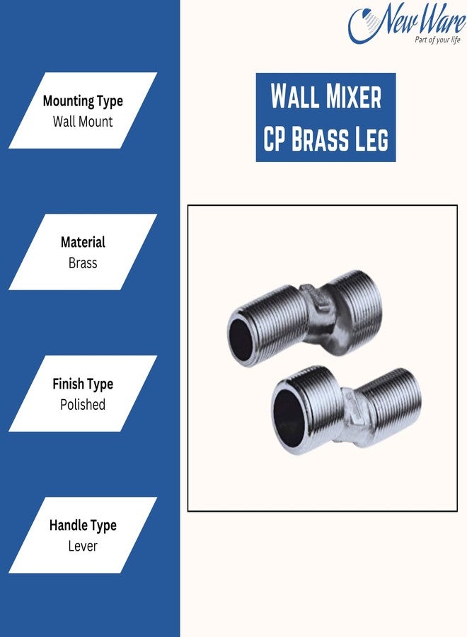 NEW WARE Adjustable Wall Mixer Legs for Installation of Bathroom Mixer taps with 1/2 x 3/4-inch CP Brass Jaq.Type (Pair of 1) - Image 5